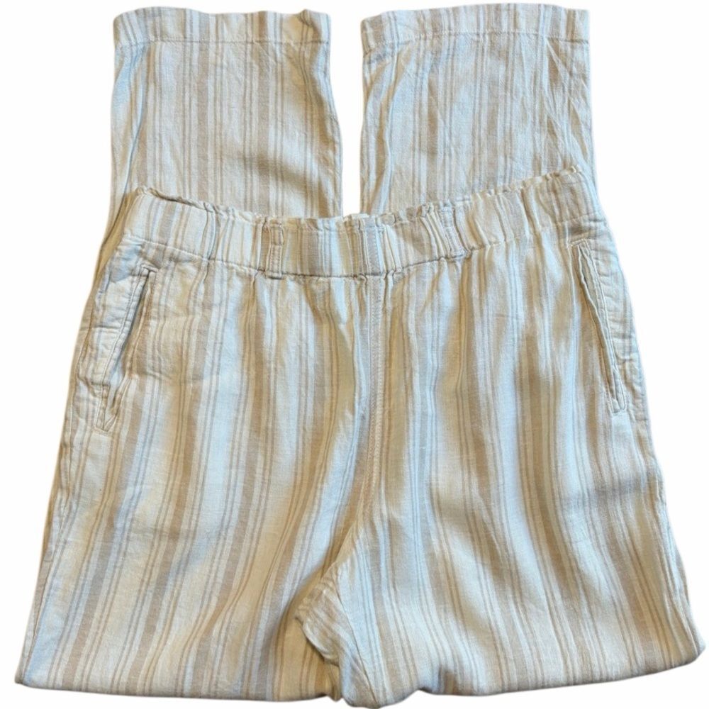 Sigrid Olsen Cream Linen Pants Size Large